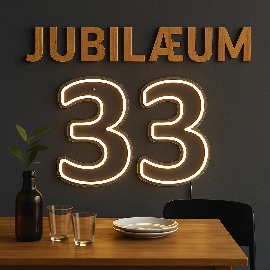 Tal 3 Neon Væglampe-Lightish-OutletLamper.dk