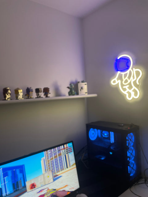 Astronaut Neon Væglampe