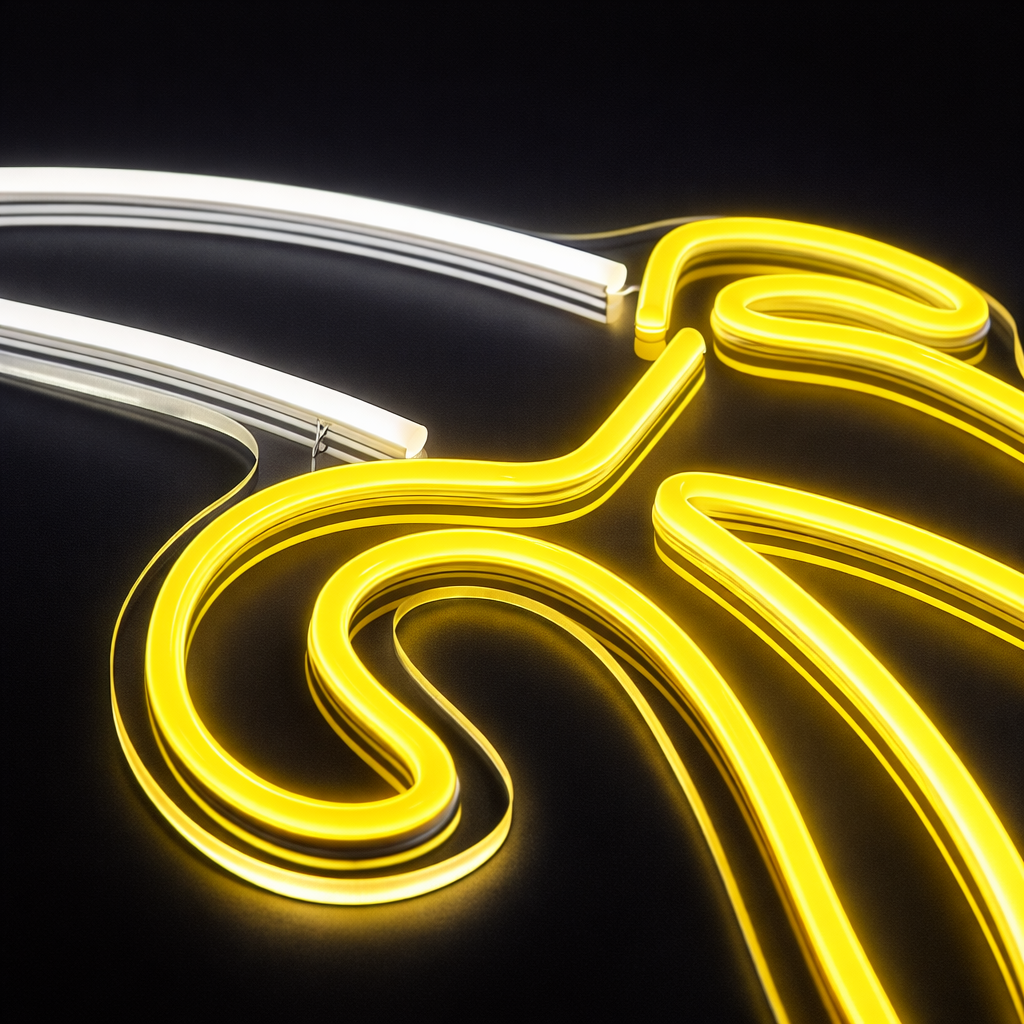 Lightish Banana Neon Vägglampa