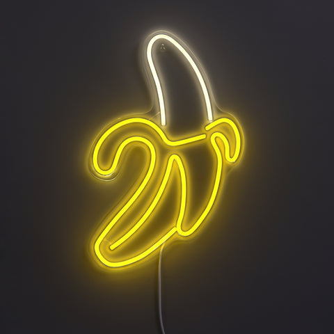 Lightish Banana Neon Vägglampa
