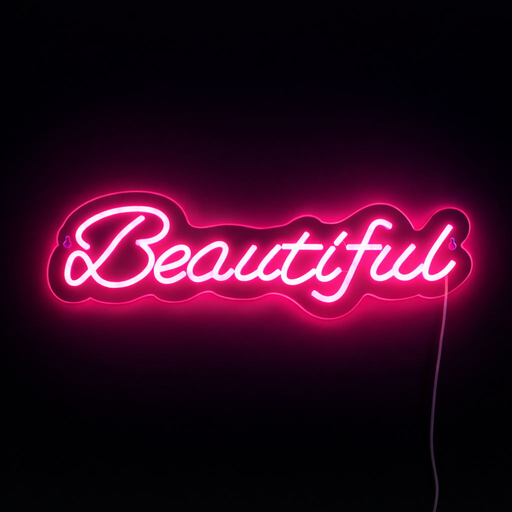 Lightish Beautiful neon vägglampa