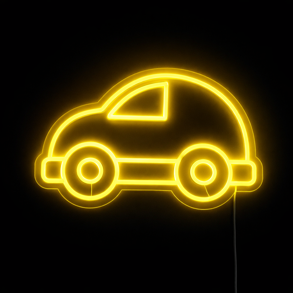 Bubble Car Neon Vägglampa Gul