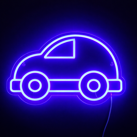 Bubble Car Neon Vägglampa Blå