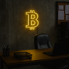 Lightish Bitcoin Neon Vägglampa