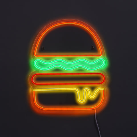 Lightish Burger Neon Vägglampa