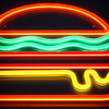 Lightish Burger Neon Vägglampa