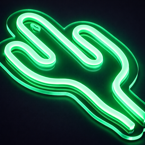 Lightish Cactus Mini Neon Vägglampa