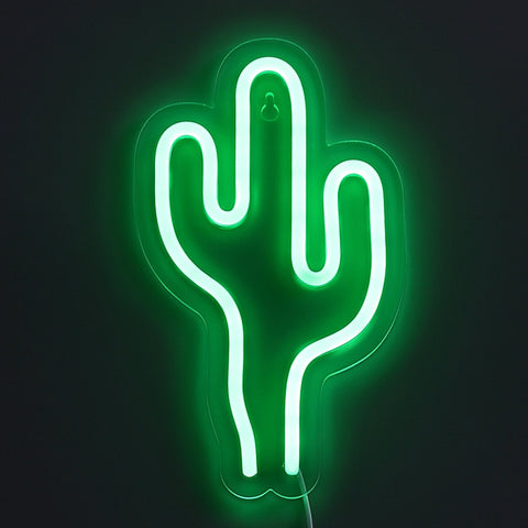 Lightish Cactus Mini Neon Vägglampa