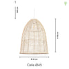 Celis Rattan Pendel Ø45