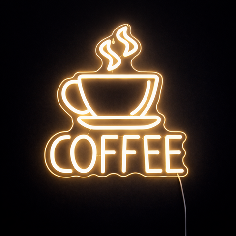 Lightish Coffee neon vägglampa