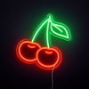Lightish Cherry Neon Vägglampa