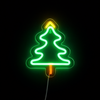 Julgran neon vägglampa