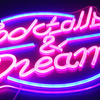 Cocktails och drömmar Neon vägglampa
