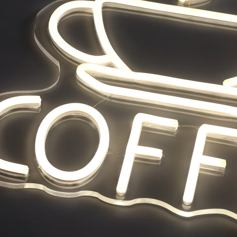 Lightish Coffee neon vägglampa
