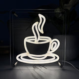Coffee LED Neon Box Bordlampe-Lightish-OutletLamper.dk