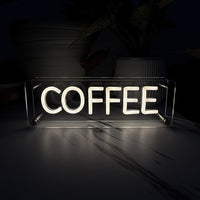 Coffee LED Neon Box Bordlampe-Lightish-OutletLamper.dk