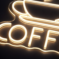 Lightish Coffee neon vägglampa
