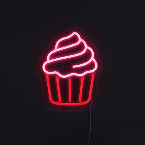 Lightish Cupcake Neon Vägglampa