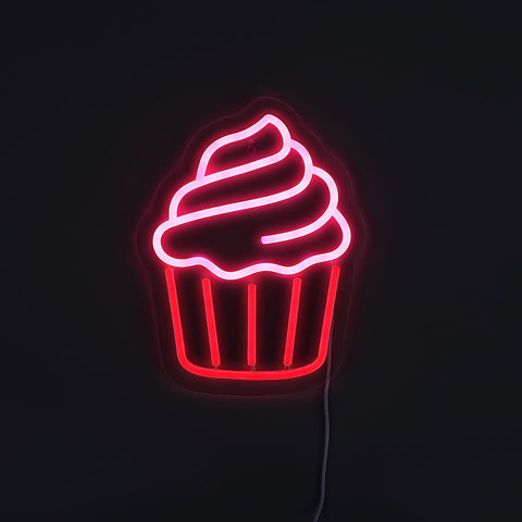 Lightish Cupcake Neon Vägglampa