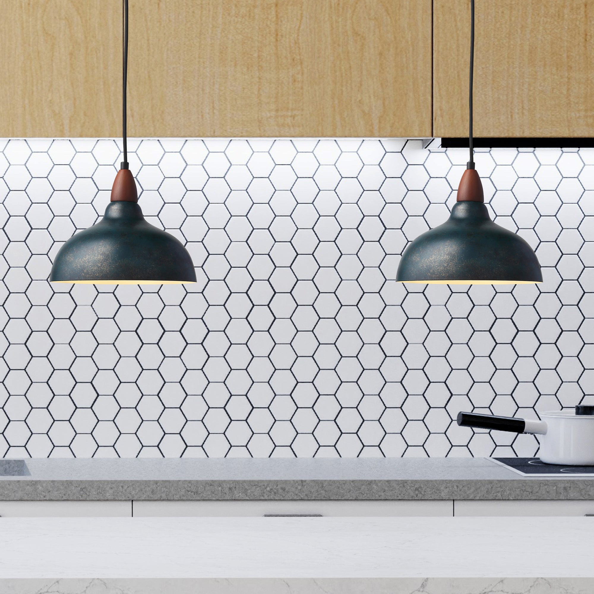 Oak Pendel Ø24 Galvaniseret Blå-Nordic Seasons-OutletLamper.dk