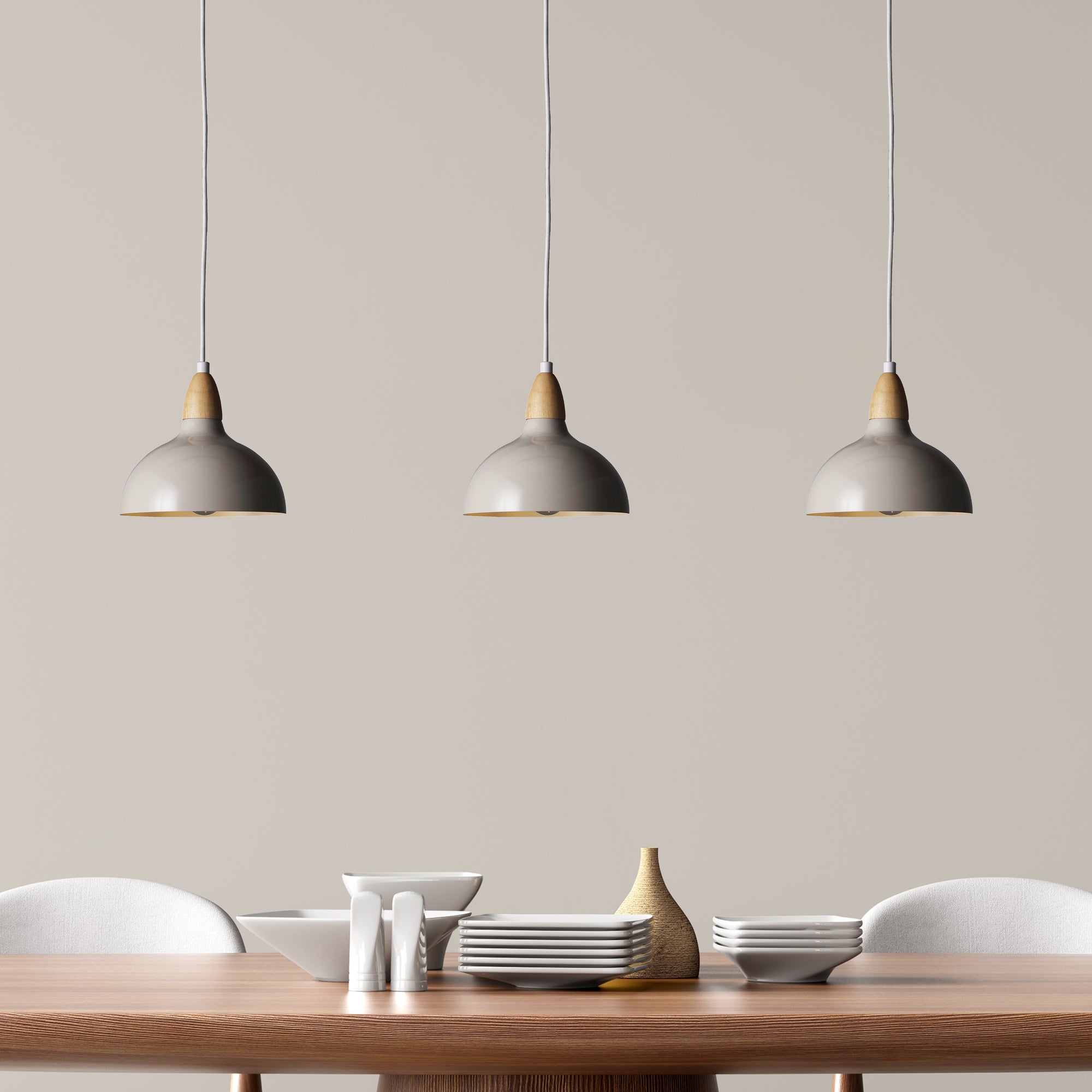Oak Pendel Ø19 Glossy Dove-Nordic Seasons-OutletLamper.dk