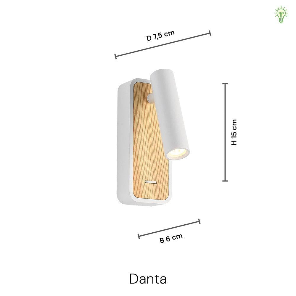 Danta Væglampe Hvid/Trælook-Nordic Seasons-OutletLamper.dk