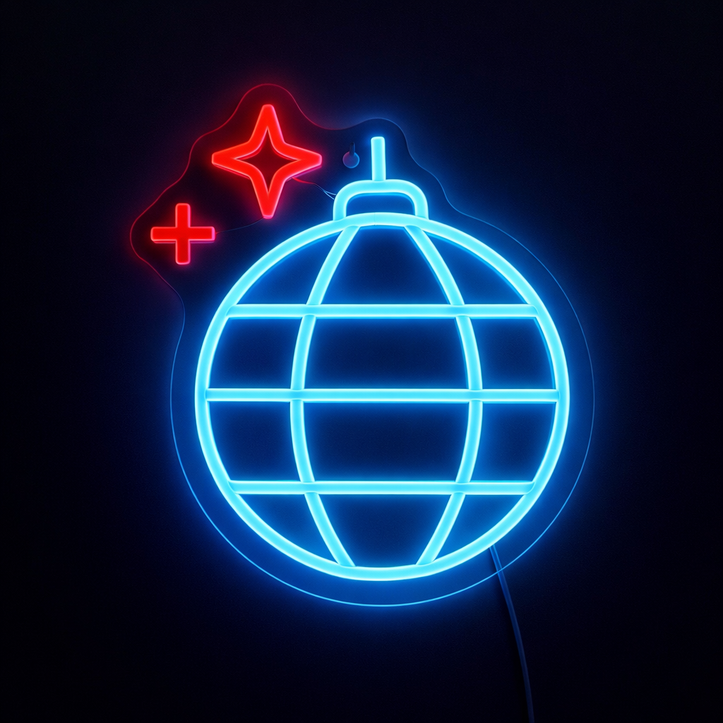 Disco Ball Neon Væglampe