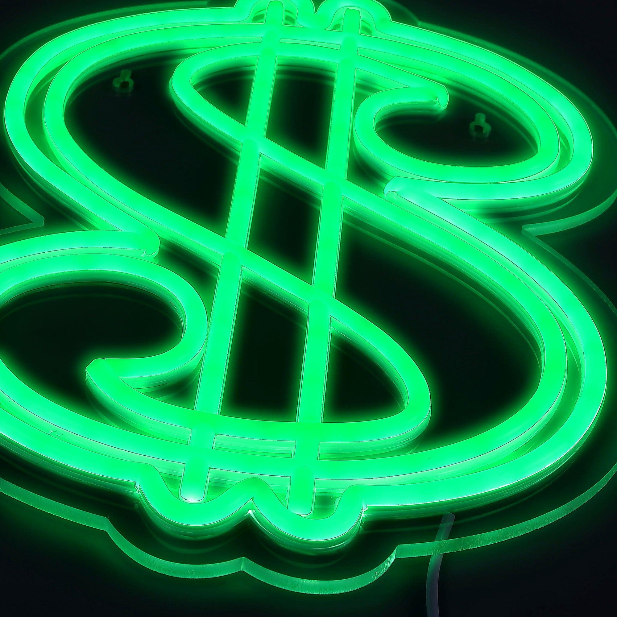Dollar Sign Neon Væglampe