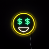 Emoji Dollar Neon Væglampe