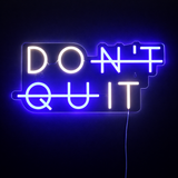 Don't Quit Neon Væglampe Blå