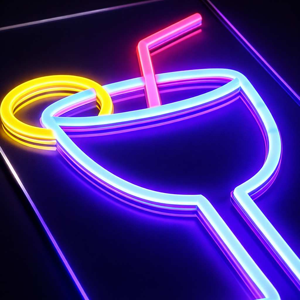 Lightish Drink Neon Vägglampa