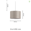 Drum Pendel Ø30 Jute