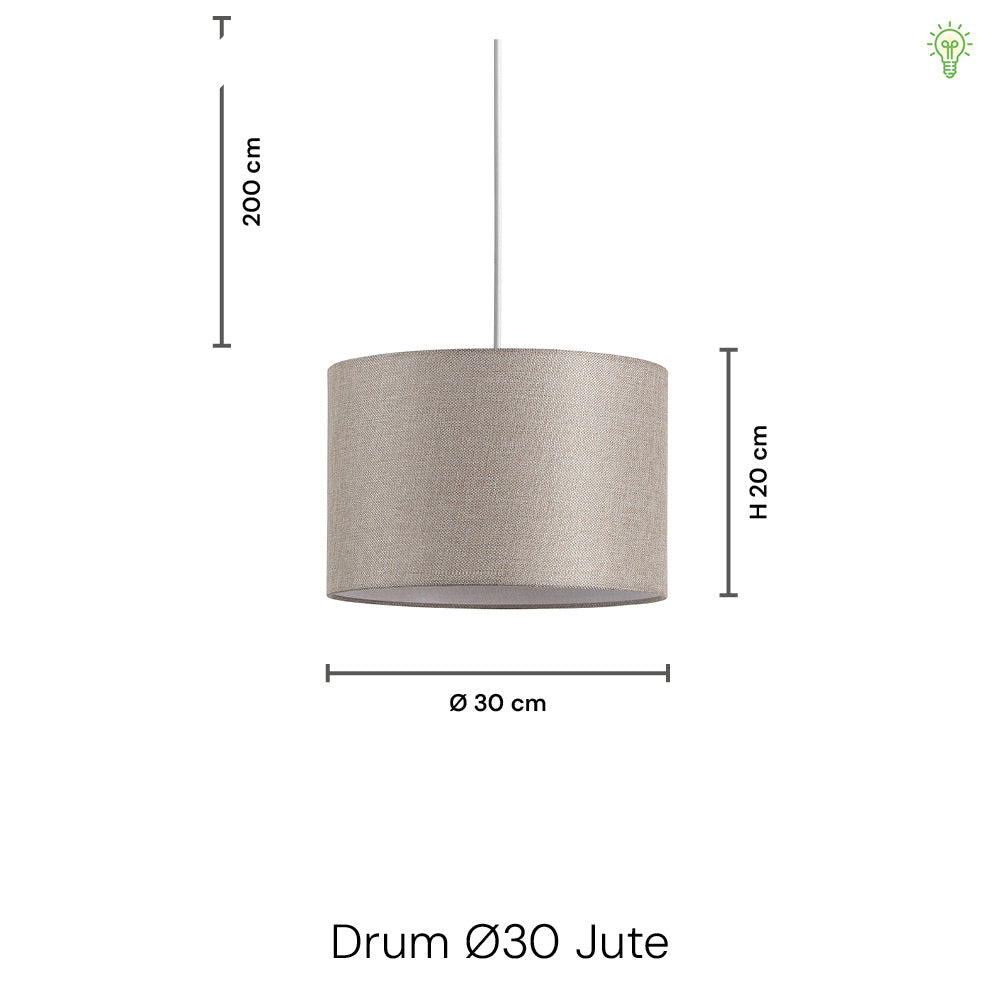 Drum Pendel Ø30 Jute