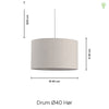 Drum Pendel Ø40 Hør