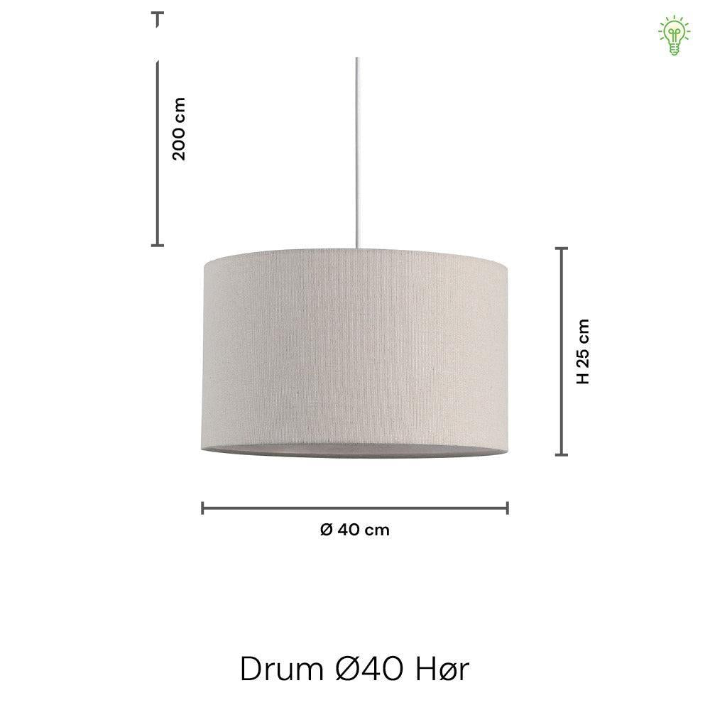 Drum Pendel Ø40 Hør