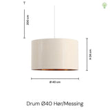 Drum Pendel Ø40 Hør/Messing-ShadesbyCPH-OutletLamper.dk