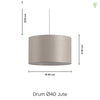 Drum Pendel Ø40 Jute