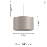 Drum Pendel Ø40 Jute