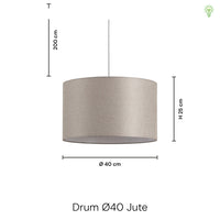Drum Pendel Ø40 Jute