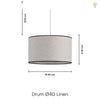 Drum Pendel Ø40 Linen
