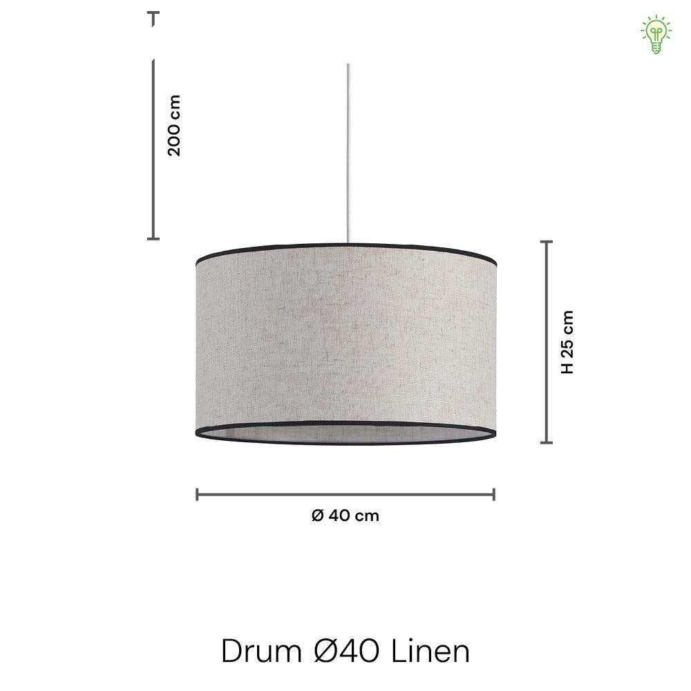 Drum Pendel Ø40 Linen