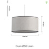 Drum Pendel Ø50 Linen