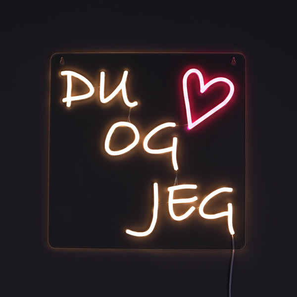 Du Og Jeg Neon Væglampe
