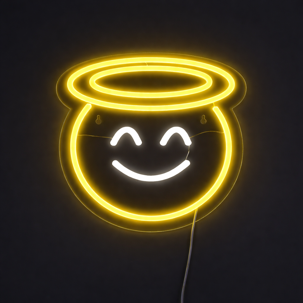 Emoji Angel Neon Væglampe