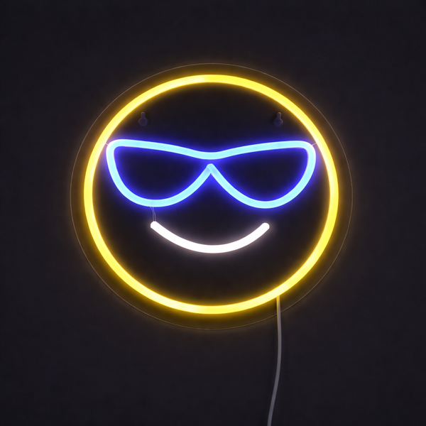 Emoji Cool Neon Væglampe