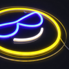 Emoji Cool Neon Væglampe