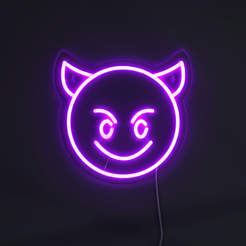 Emoji Devil Neon Væglampe