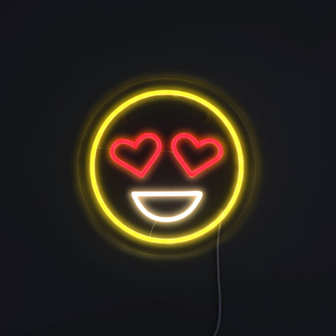 Emoji Love Neon Væglampe