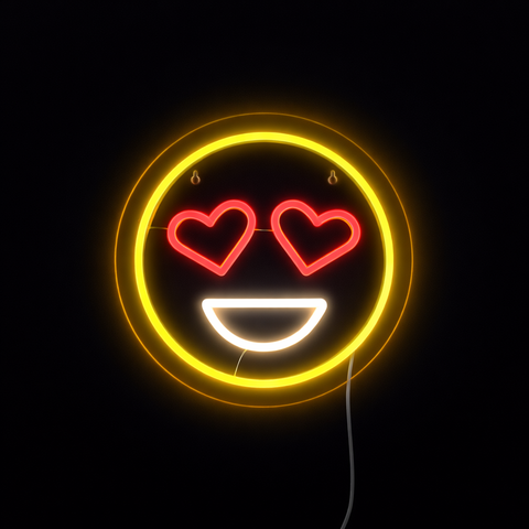 Emoji Love Neon Væglampe