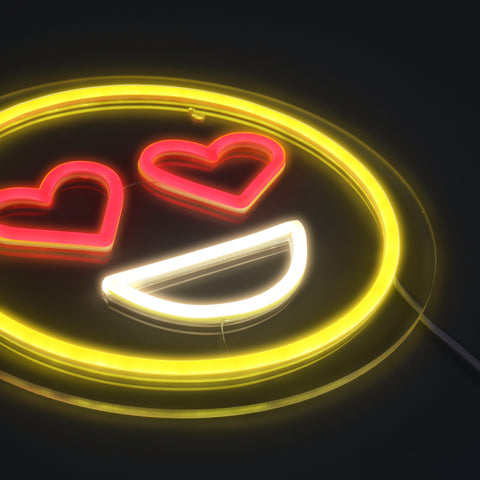 Emoji Love Neon Væglampe